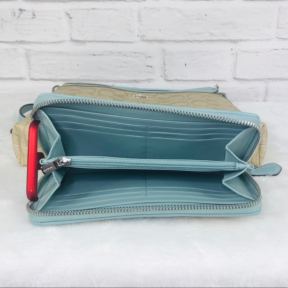 2PCS Coach Zip File Crossbody Wallet Set - Picture 5 of 8